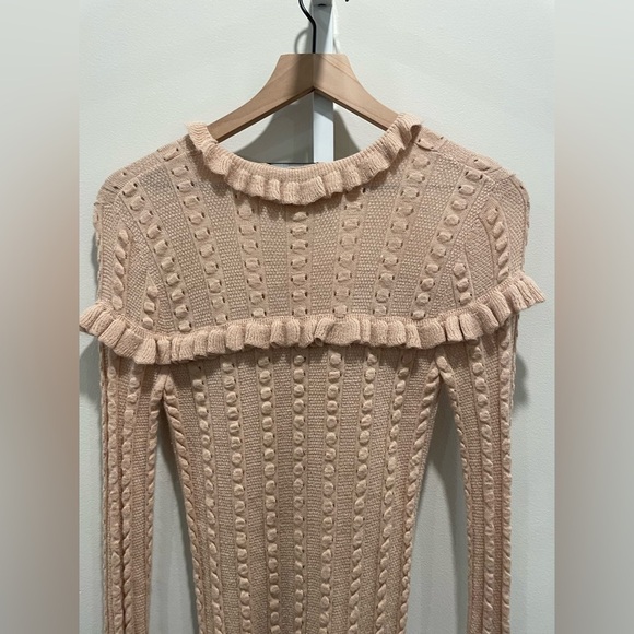 Slate & Willow Blush Ruffle Sweater Size XS - Picture 7 of 8